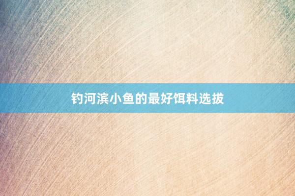 钓河滨小鱼的最好饵料选拔